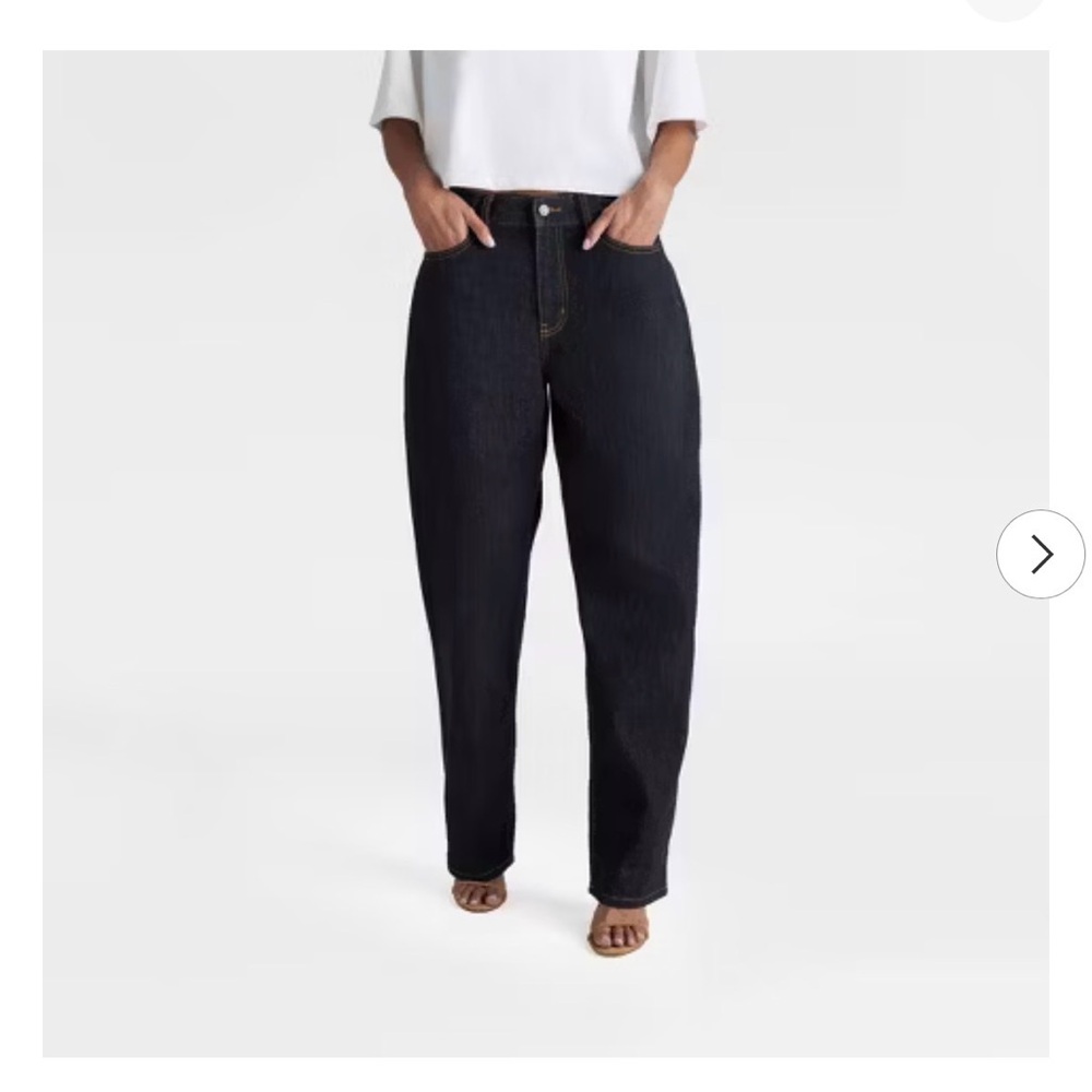KBB by Kahlana Women's Wide Leg Dark Indigo Jeans